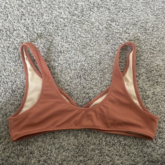 Pacsun orange/tan bathing bikini top - Picture 2 of 4